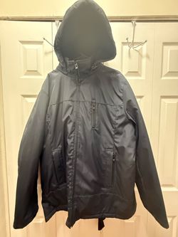 Men’s Calvin Klein Hooded Jacket Size XL Wind Protection Removable Hood
