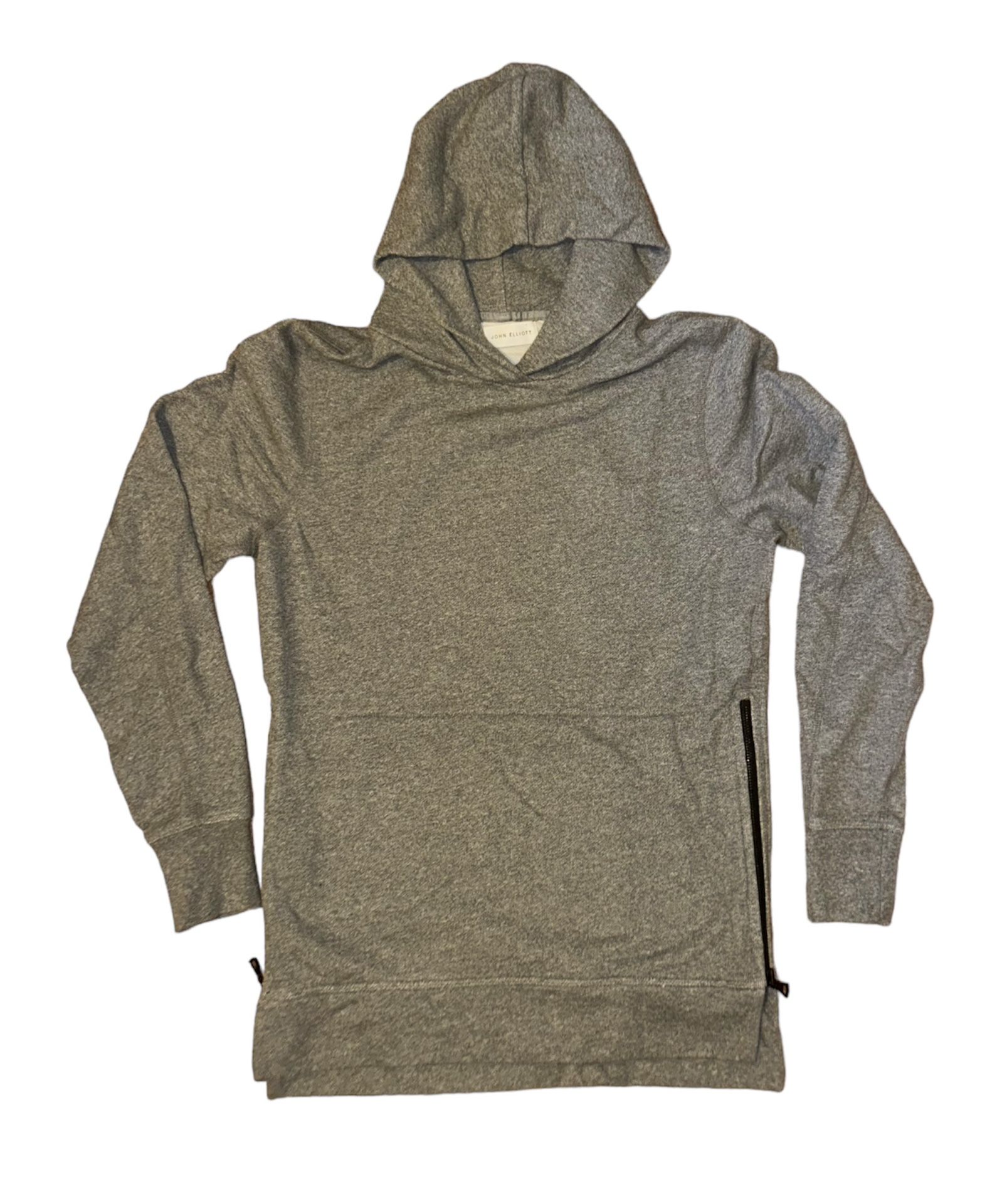 John Elliot Men's Hooded Villain Pull Over Hoodie Dark Gray Size