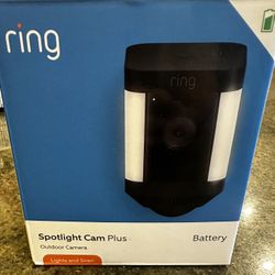 Wireless Outdoor Ring camera With Spotlights And Battery