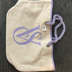 Victoria Secrets Purple/cream Tote 