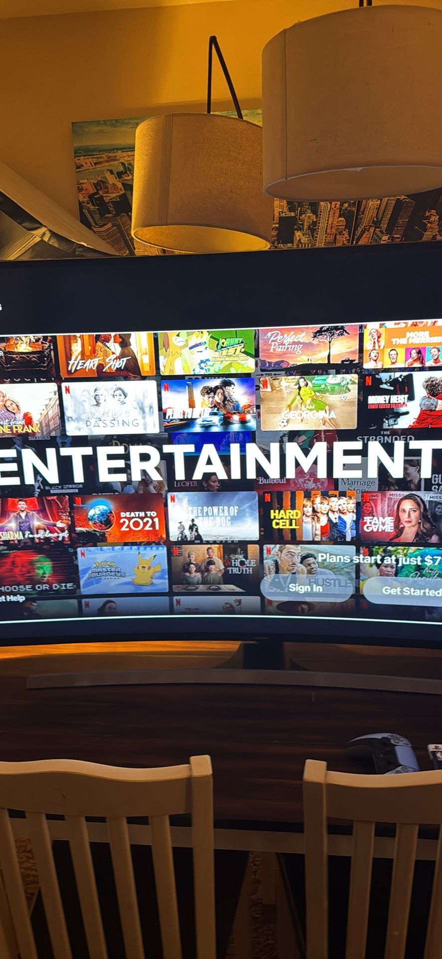 70’ Samsung Curve Flatscreen Smart Tv $350