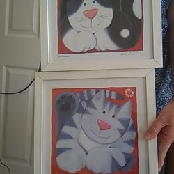 Chubby Cats By Kate Mawdsley Framed Animal Art