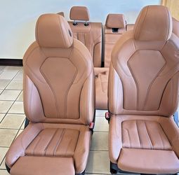 2017-2020 OEM Cognac Front and Rear Seats With 4 Door Panels