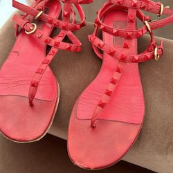 Valentino Rockstud Leather Sandals