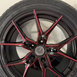 4 Tires And Rims Used Only One Time.