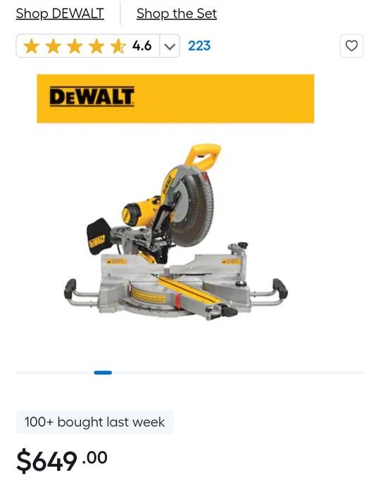 Dewalt Silding Saw 12 Double Bevel New In Box Never Opened