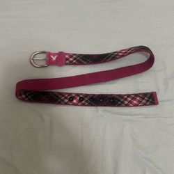 2000s Vintage Y2k American Eagle Outfitters purple plaid fabric belt