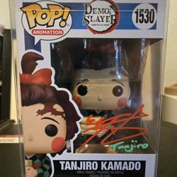 Funko Pop Demon Slayer Tanjiro Kamado  Zach Aquilar Autograph #1530