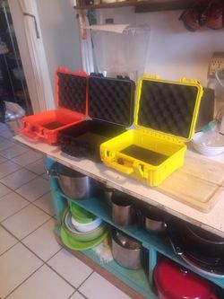Storage boxes sturdy very strong doesn't sink safe lockable $6:00 each .