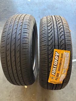2 used tires 205x65-16  $60  tires only