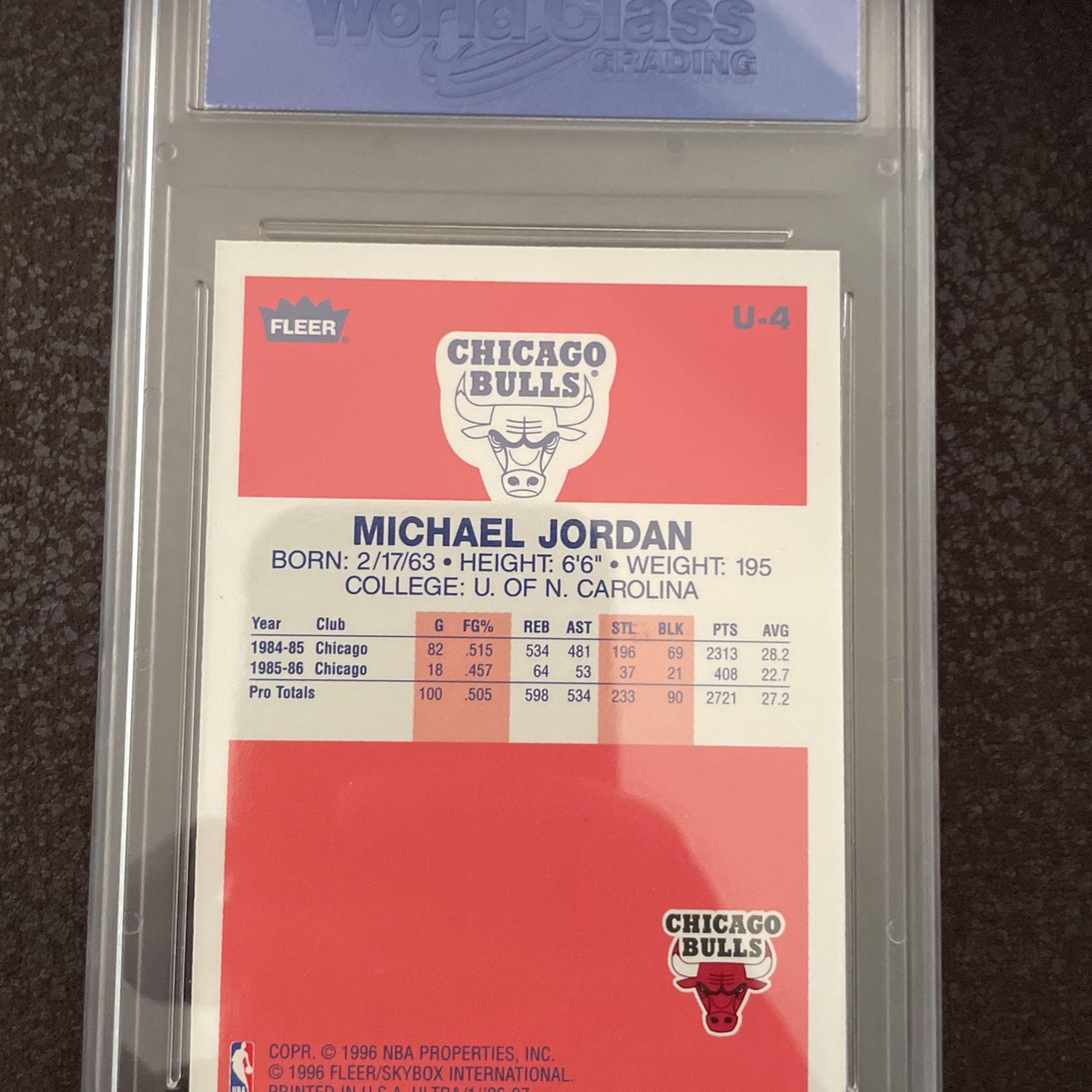 Michael Jordan Fleer Ultra Decade Rookie Card