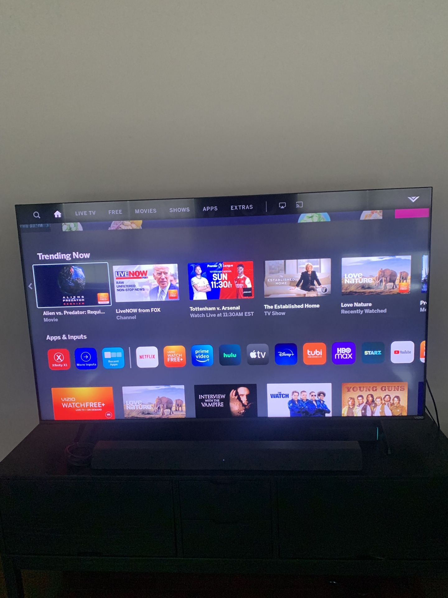 Vizio 65 Inch Television & Sound Bar