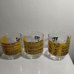 60's WHISKEY GLASSES SET OF 3 - M08