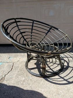 vintage boho papasan chair