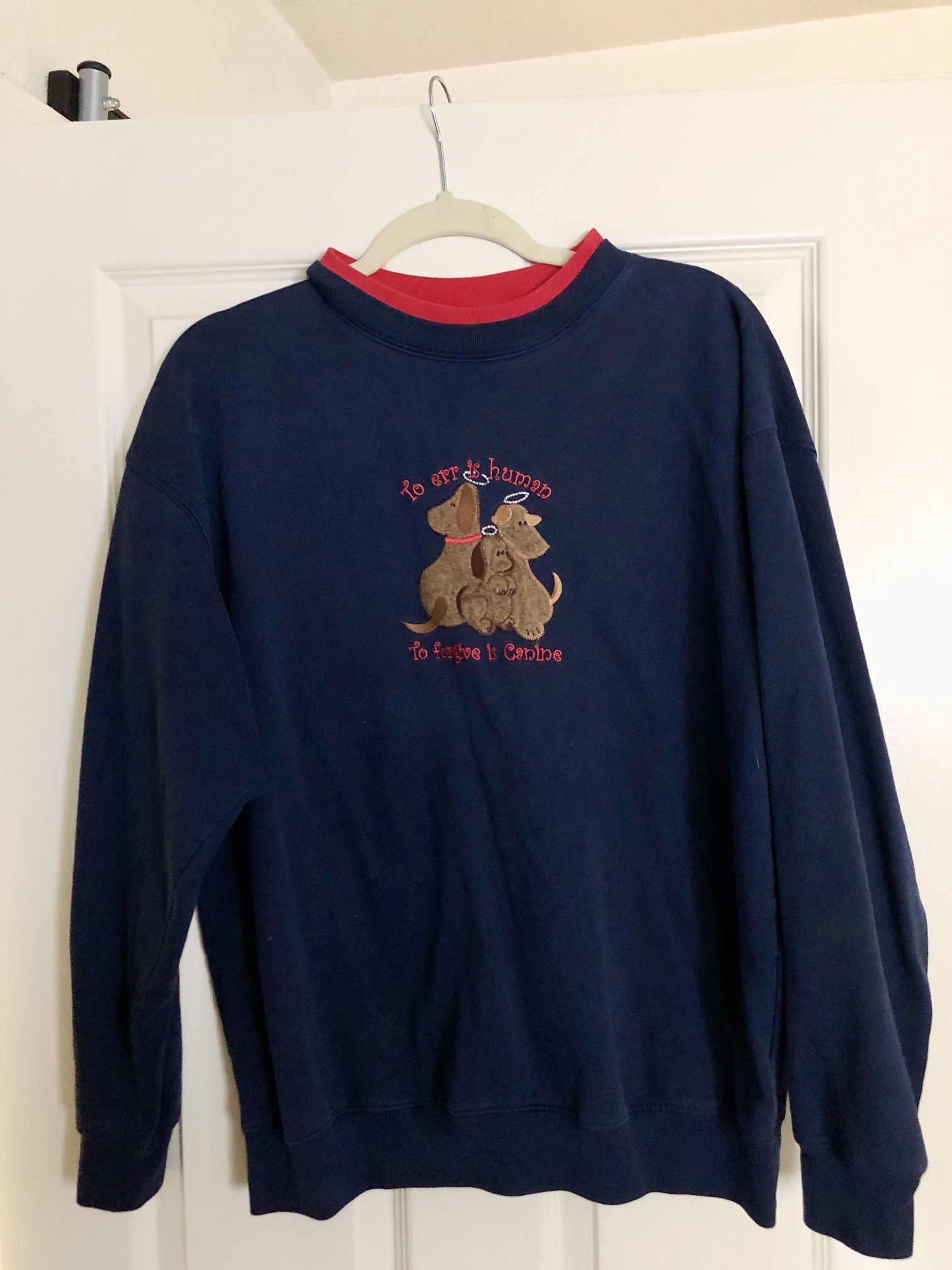 Vintage Embroidered Crewneck Sweater Sweatshirt