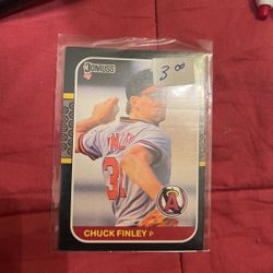 Rookie ! Only $1 1987 Donruss Chuck Finley #407 - Rookie Card (RC) California Angels Only $1 Firm 