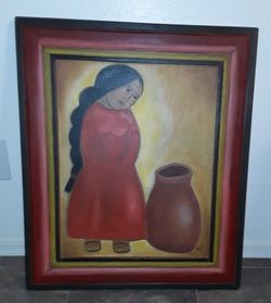1 Original Francisco Franklin Art Piece w/ his signature Hand Made Frame