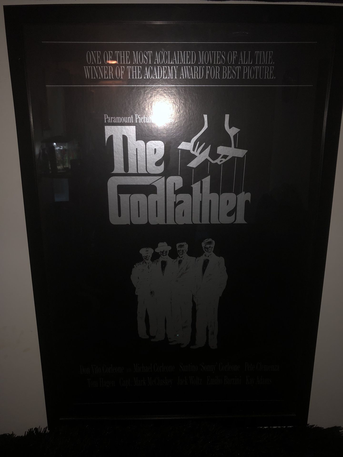 The GodFather Movie Art Glassed in Framed