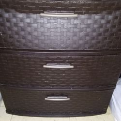 Three Drawer Plastic Storage Bin