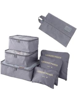 Traveling Packing 7 Cubes and Bags For Traveling Bag Organizer with Laundry, Shoe, and Un