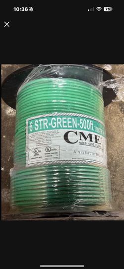 #6 Green Thhn Wire /cable 500ft