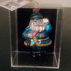 Vntg Hand Crafted Glass Ornament Cash 