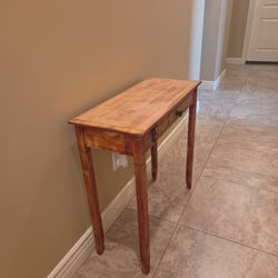 Rustic Farmhouse Burgundy Side Table