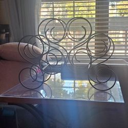 Black Metal Wine Rack For 8