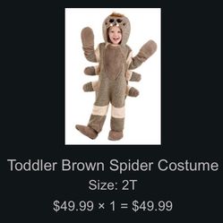2T Furry Brown Spider Kids Halloween Costume