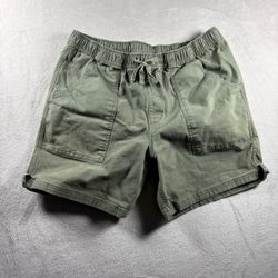 Katin Trails Shorts Elastic Waist Drawstring Men’s Large Faded Green #1197