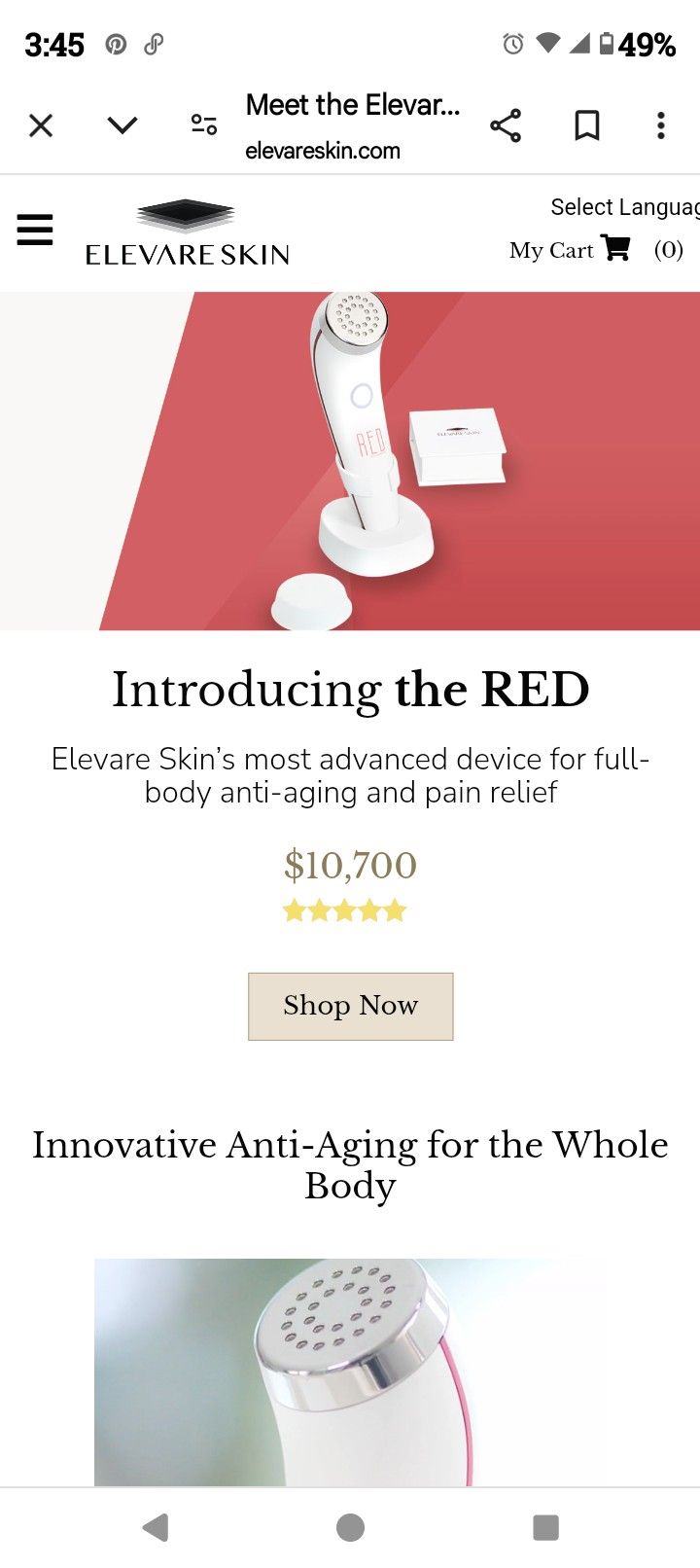 Skin Therapy. Anti Aging Device