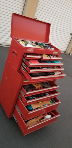 Tool box loaded with tools