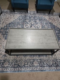 Grey wood coffee table