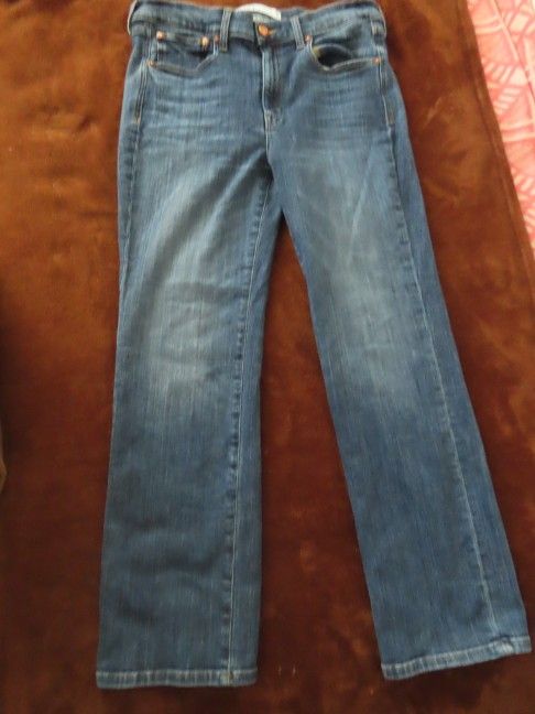 AYR The Pop Jeans Medium Wash Straight Crop Ankle Size 33L X 29 E1706 All Year