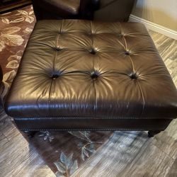 Leather Ottoman 