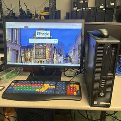 HP desktop computer  I5-6500 @ 3.20 GHZ  8GB RAM - 300GB HARD DRIVE  Monitor, keyboard and mouse are included. WiFi connectivity. Windows 10 pro. Noth