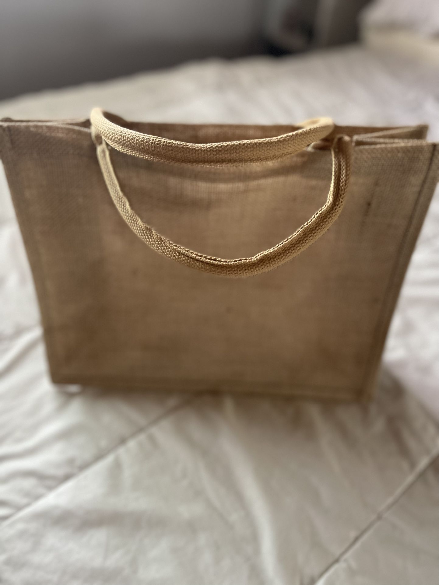 Burlap Tote Bag