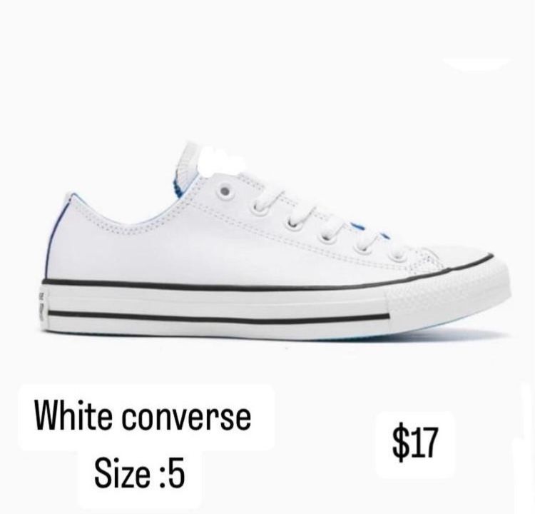 White Converse size:5 #Converse #Trainers