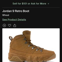 Air Jordan 9 Retro Boot NRG 'Wheat'