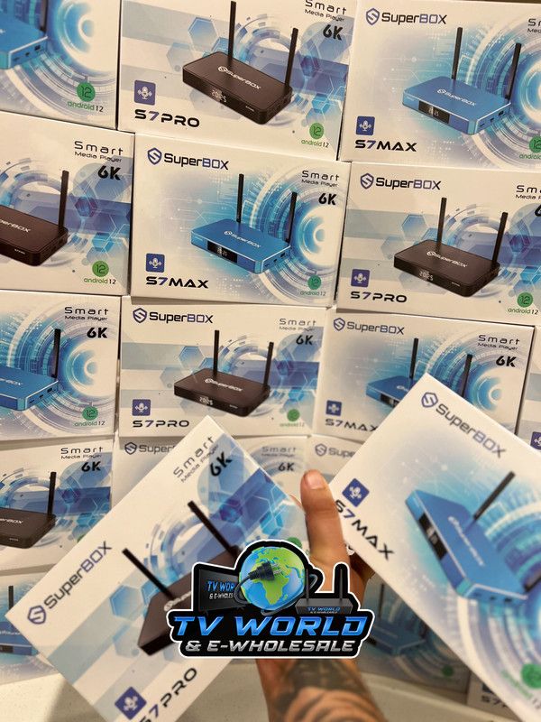 SuperBOX Super box S7 Models Max, S7 Pro, S6 Ultra, Supreme & Vsee V6 Plus, V6 Max Vsee Elite Mini, Elite Ultra 8 Authorized Wholesale distributors