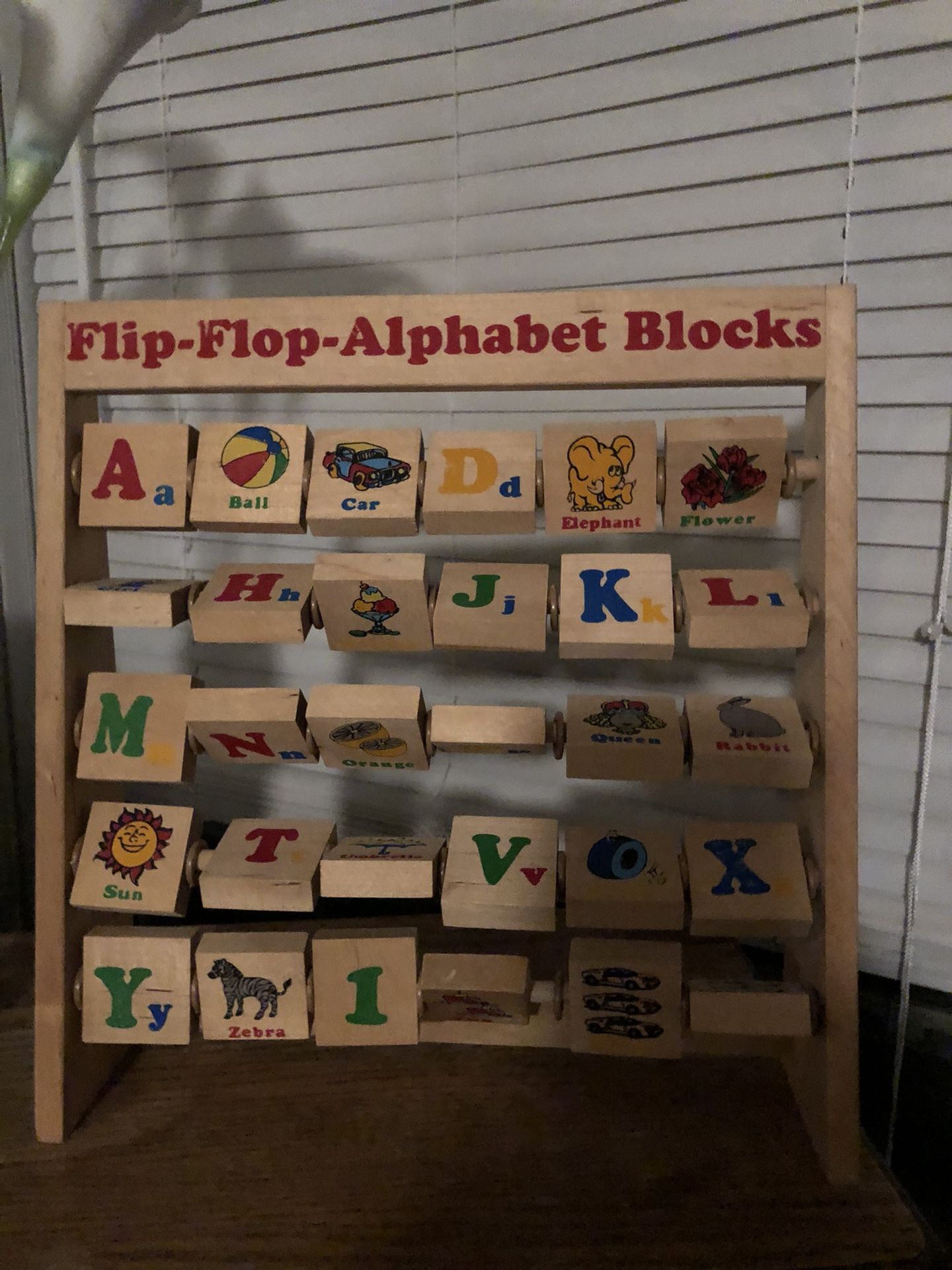 Wooden Flip Flop Alphabet Blocks