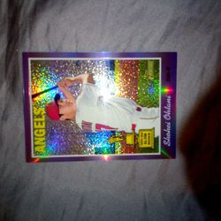 Baseball Card Shohei Ohtani Rookie Purple Card