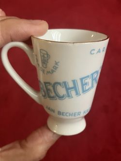 CARLSBAD BECHER'S LIQUEUR MINI MUG CUP SHOT GLASS ~ Retired ~ CZECHOSLOVAKIA