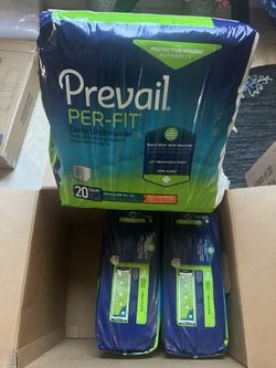 Prevail Per Fit Daily Underwear 20 Count Extra Extra Large 68 To 80 Inches Breathable With Odor Guard A Pack Of 3 - 20 Count 60 altogether