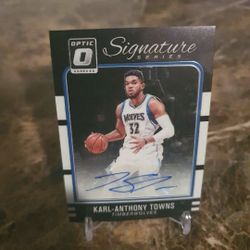 Karl Anthony Towns Autograph Optic Card