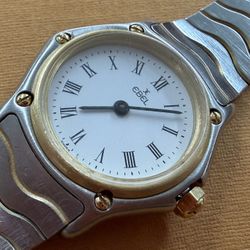 Ebel Wave 183908 18K Gold Stainless Steel Wrist Watch Women’s Sport Classic 23mm
