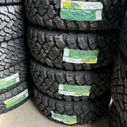 

31/10.50/15 TBB Mud Terrain Tires Installed And Balanced/ Instaladas Y Balanceadas