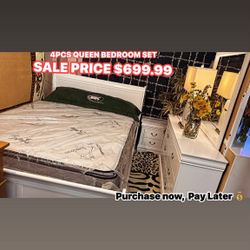 4pcs Queen Bedroom Set 