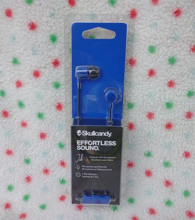 Skullcandy Jib In-Ear Noise-Isolating Earbuds - Blue with Microphone
