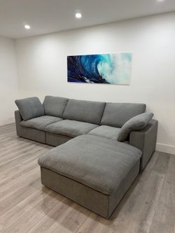 NEW Grey Modular Cloud Couch (Free Delivery)